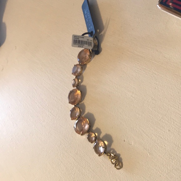 J crew gold with light pink stone bracelet! - Picture 2 of 2
